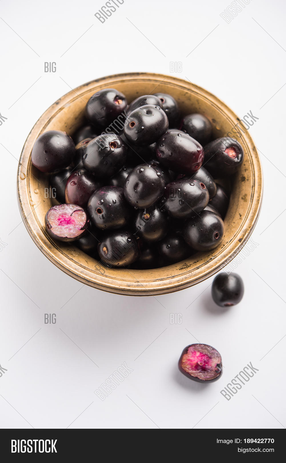 Jambolan Plum Jambhul Jamun Fruit, Image & Photo Bigstock