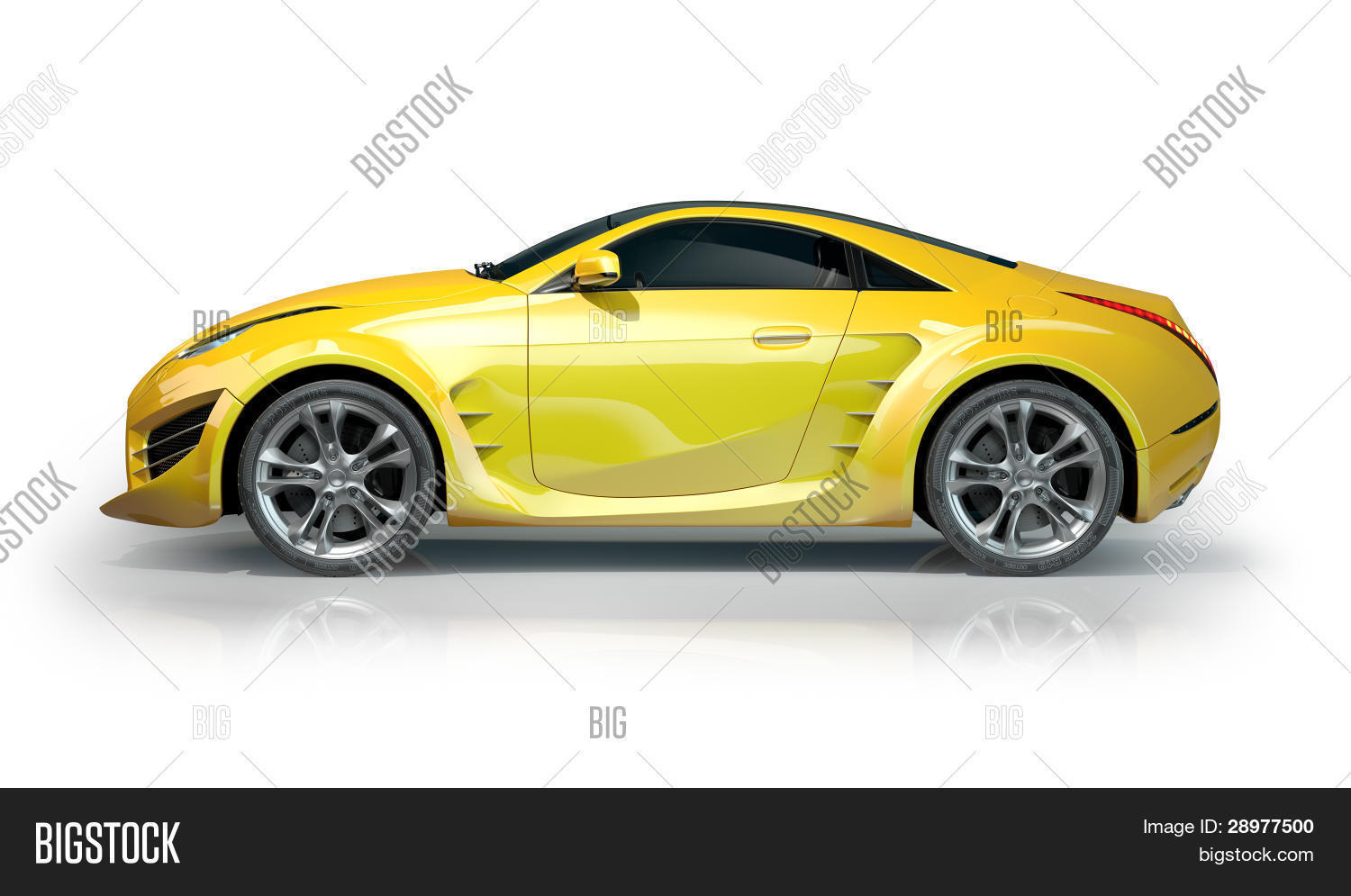 Yellow Sports Car Isolated On White Image & Photo Bigstock