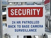 image of security  - Security Sign at Marina 1 - JPG 