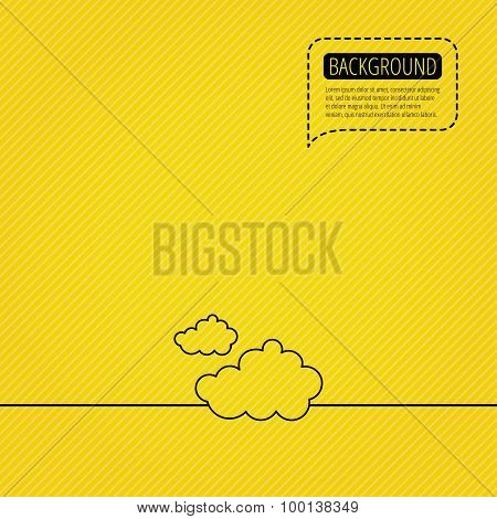 Cloudy icon. Overcast weather sign.
