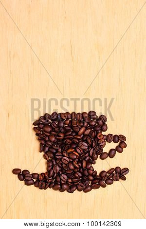 Coffee Cup Made From Roasted Beans