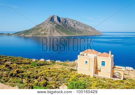 Typical greek house in peaceful resort, Greece