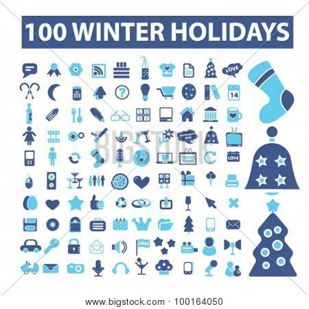 winter holidays, christmas icons