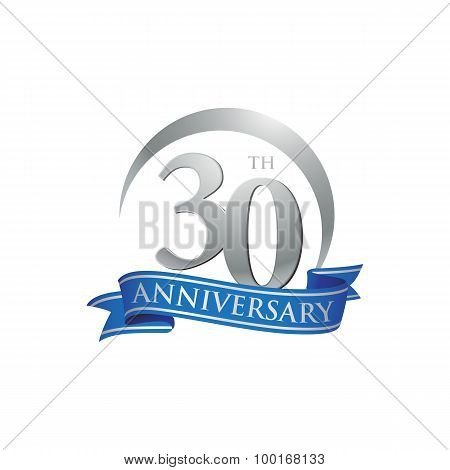 30th anniversary ring logo blue ribbon