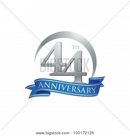 44th anniversary ring logo blue ribbon