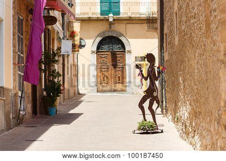 Pedestrian Street In Arta, Mallorca