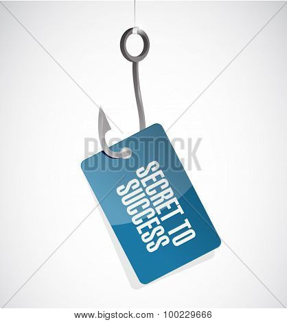 Secret To Success Hook Tag Sign Concept