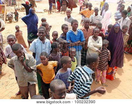 People In Hunger Refugee Camp