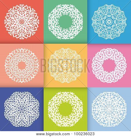 Pattern with round ornaments