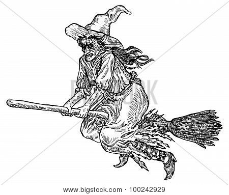 Ink line illustration for Halloween.