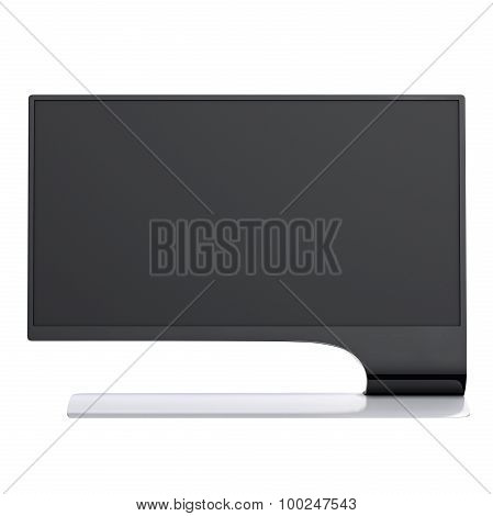 High resolution computer monitor front view. 3d graphic