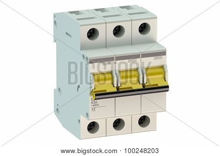 Three-pole Miniature Circuit Breaker