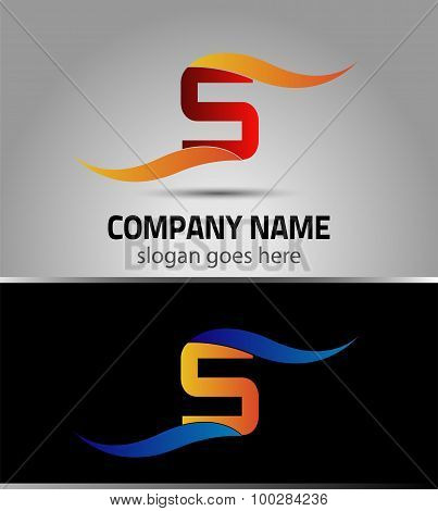 Corporate Logo S Letter icon company vector design template