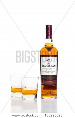 KUALA LUMPUR, MALAYSIA - August 30, 2015: Macallan, single malt scotch whiskey is now available