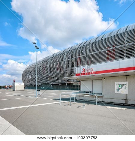 View of new Pierre Mauroy football stadium ticket office