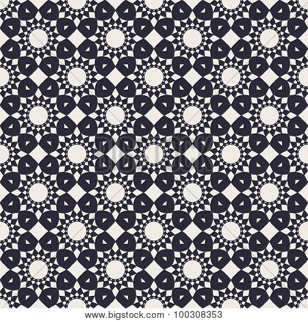 Round Geometric Seamless Pattern