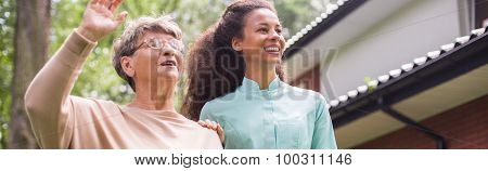 Senior Lady Having Home Care