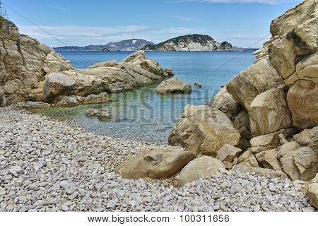 Amazing view of marathia beach at Zakynthos island