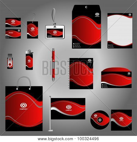 Stationery template design vector