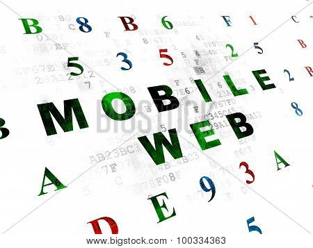 Web design concept: Mobile Web on Digital background