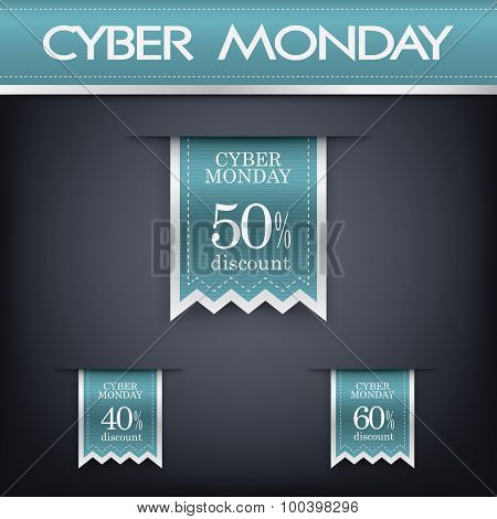 Cyber monday sales web elements.