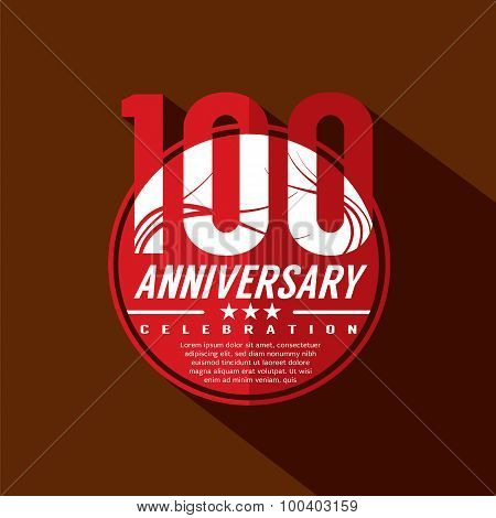 100Th Years Anniversary Celebration Design.