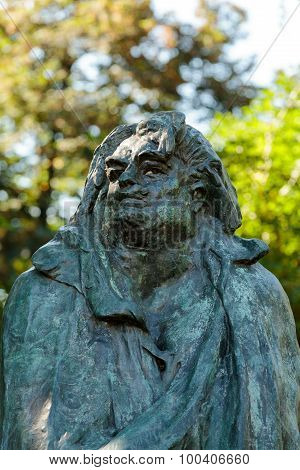 PARIS, FRANCE - SEPTEMBER 12, 2014: Paris - Rodin Museum.The Monument to Balzac