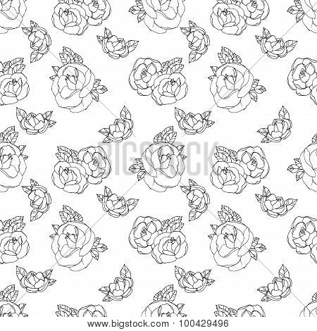 seamless pattern with roses