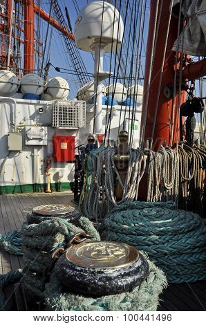 The Main Deck Of The Sedov Tall Ship