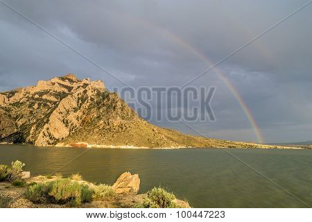 Rainbow Over Buffalo Bill Reservoir
