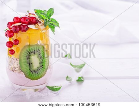 dessert of fruit layers