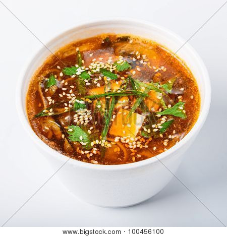 Hot Food Delivery - Miso Soup Isolated