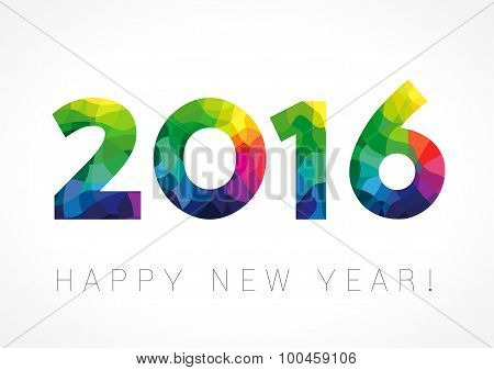 2016 new years colored greetings. Set of colorfull celebrating numbers in various colors. 1st, 2th, 6th, 10th, 20th, 60th, 100th, 200th, 600th digits.