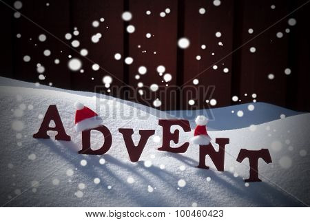 Advent Mean Christmas Time Snow Santa Hat