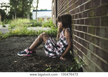 eight years old school girl