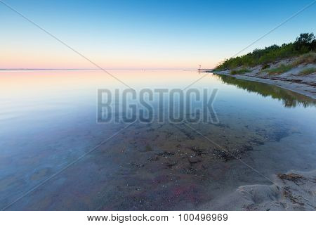 Beautiful Seascape Of Bay Before Sunrise