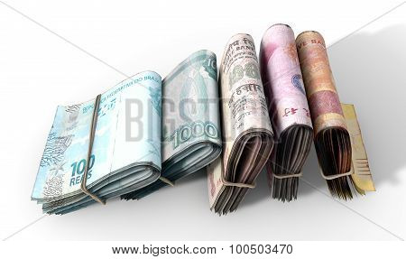 Wads Of Brics Notes Pile Light