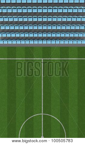 Soccer Stadium Top View Section