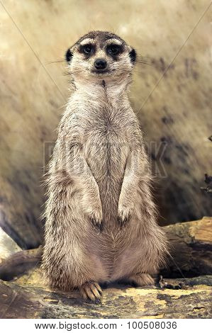Meerkat (suricata Suricatta) Standing Looking At The Camera