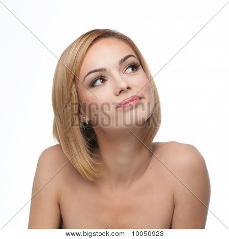 Retrato de una mujer joven, ser feliz