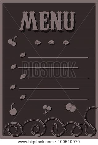 Menu In Chocolate Tones