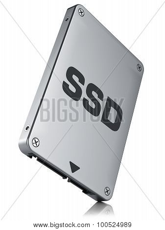 Ssd Drive, State Solid Drive Isolated On White Background 3D
