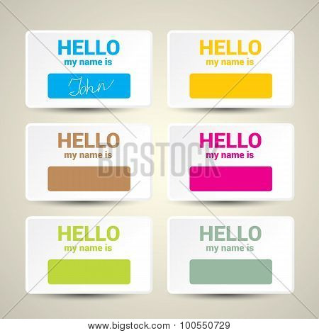 Hello My Name Is... Name Tag Set.