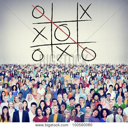 Leisure Game Tic Tac Toe Competition Challenge Winner Concept