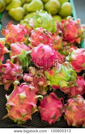 Dragon Fruit In The Market