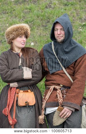 KRAKOW POLAND - APR 7 2015: Unidentified participants of Rekawka - Polish tradition celebrated in Krakow on Tuesday after Easter. Currently has the character of festival historical reconstruction