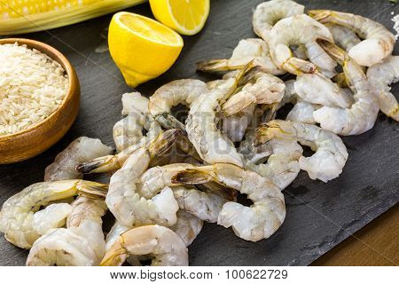 Corn Risotto With Roasted Shrimp
