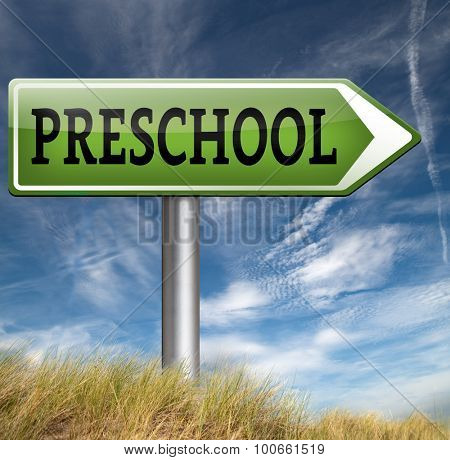 preschool education kindergarten nursery school or playgroup