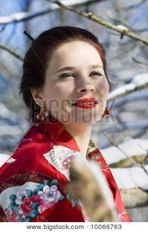 Geisha nella foresta