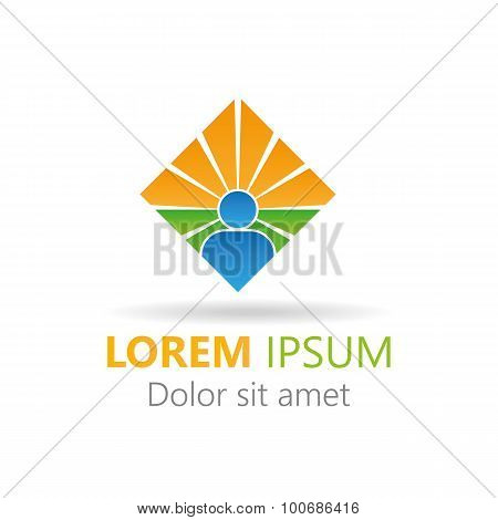 Successful People Business Icon Logo